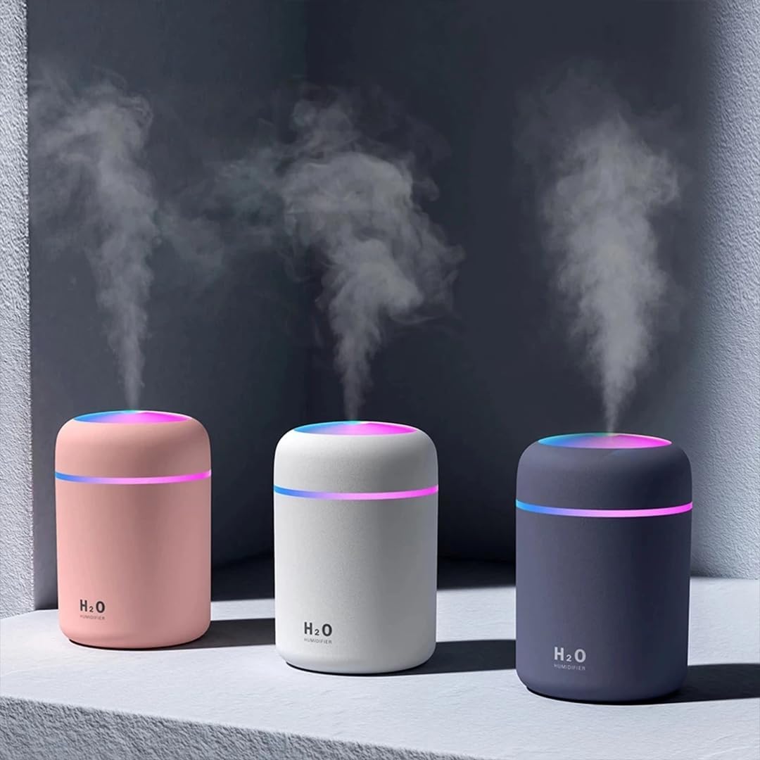 300ml Essential Oil Diffuser & Humidifier – Ultrasonic Cool Mist with Quiet Operation, LED Lights – Aromatherapy Air Freshener for Home, Office,Cars.